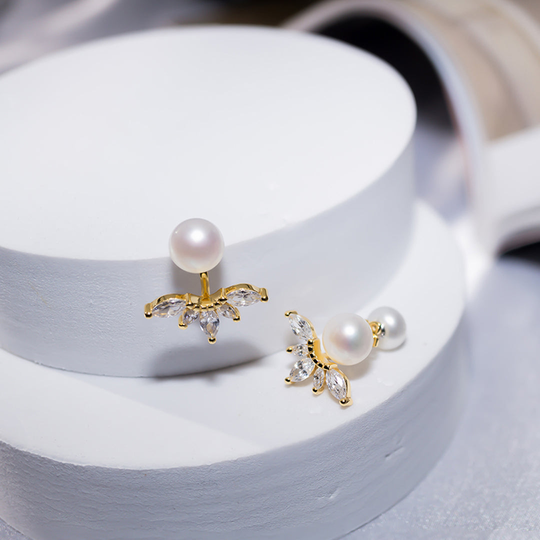Elegant Freshwater Pearl Earrings WE00260 - PEARLY LUSTRE
