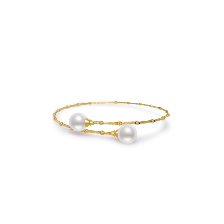 18K Solid Gold Freshwater Pearl Bracelet KB00002 - PEARLY LUSTRE