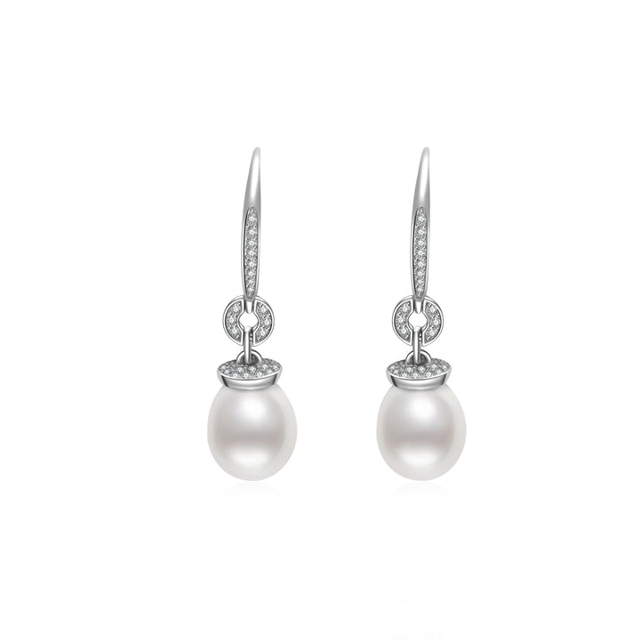 Elegant Freshwater Pearl Earrings WE00263 - PEARLY LUSTRE