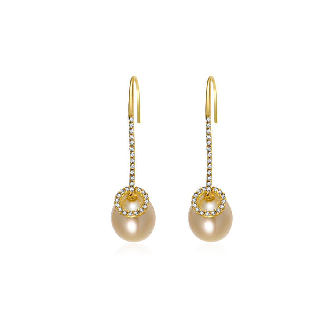 Elegant Saltwater Pearl Earrings WE00269 - PEARLY LUSTRE