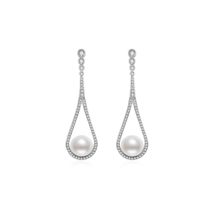Elegant Freshwater Pearl Earrings WE00347 - PEARLY LUSTRE