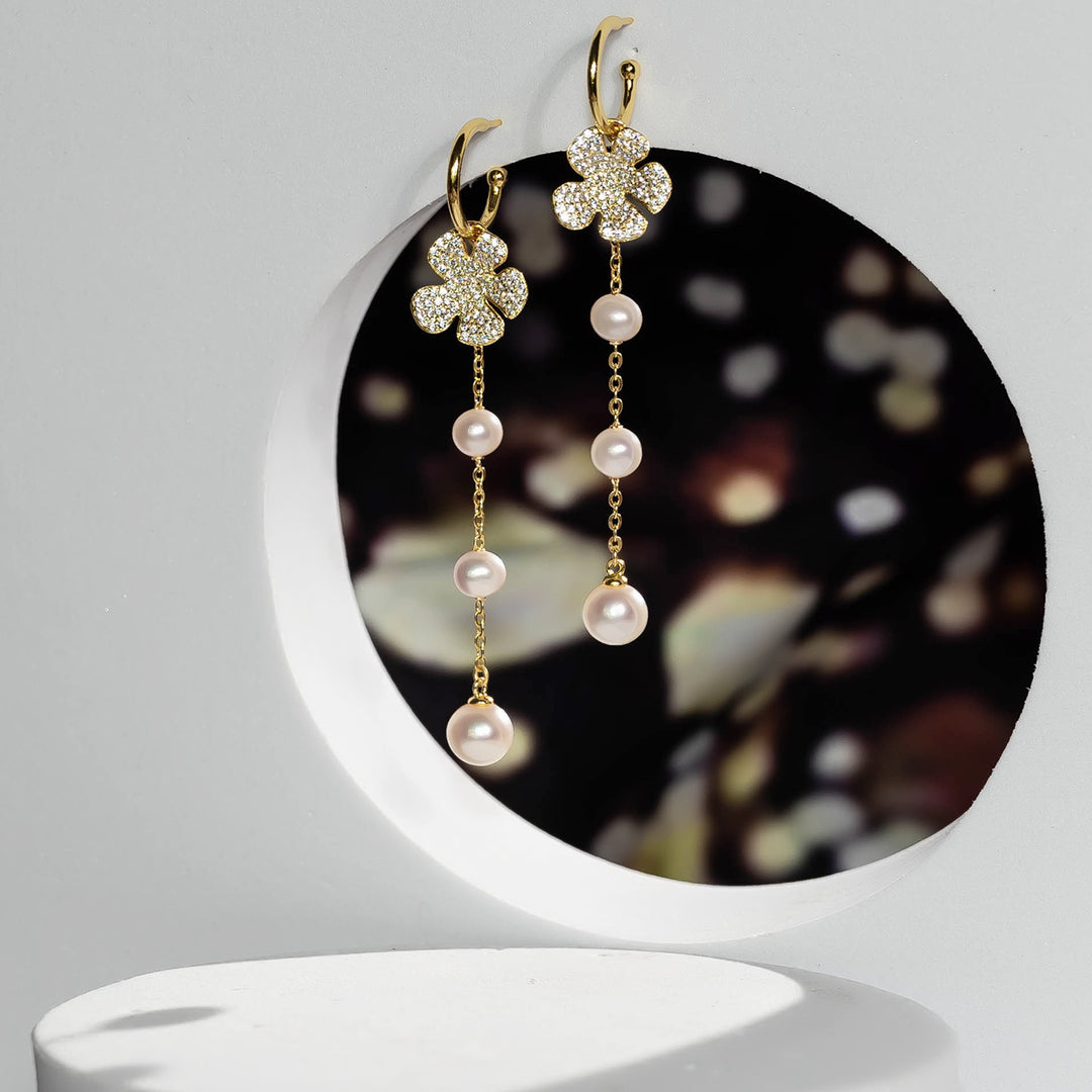 Garden City Freshwater Pearl Multi Style Earrings WE00277 | Elegant Collection - PEARLY LUSTRE