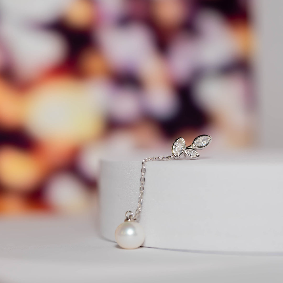 Elegant Freshwater Pearl Earrings WE00288 | GARDENS - PEARLY LUSTRE