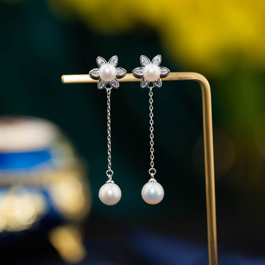 Garden City Freshwater Pearl Earrings WE00296 | Elegant Collection - PEARLY LUSTRE