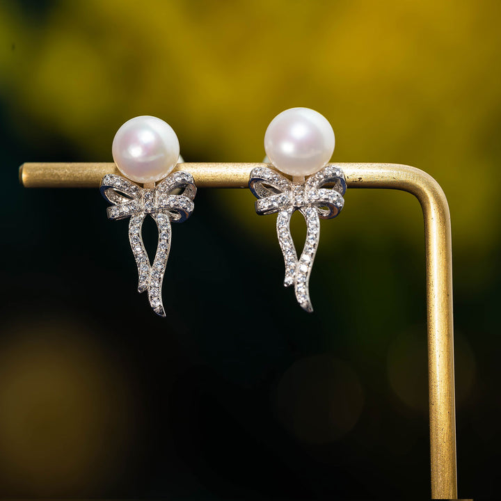Elegant Freshwater Pearl Earrings WE00297 - PEARLY LUSTRE