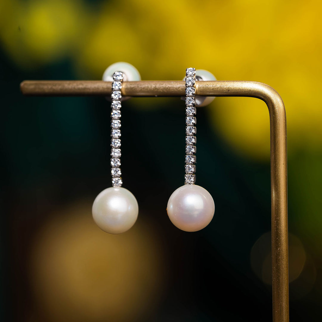 Elegant Freshwater Pearl Earrings WE00298 - PEARLY LUSTRE