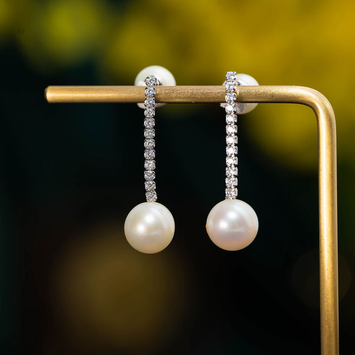 Elegant Freshwater Pearl Earrings WE00298 - PEARLY LUSTRE