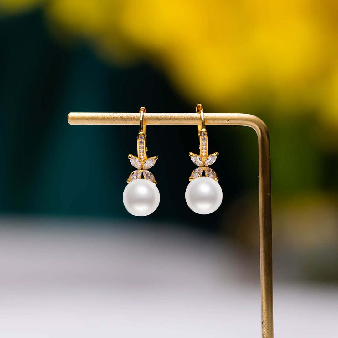 Elegant Freshwater Pearl Earrings WE00329 - PEARLY LUSTRE