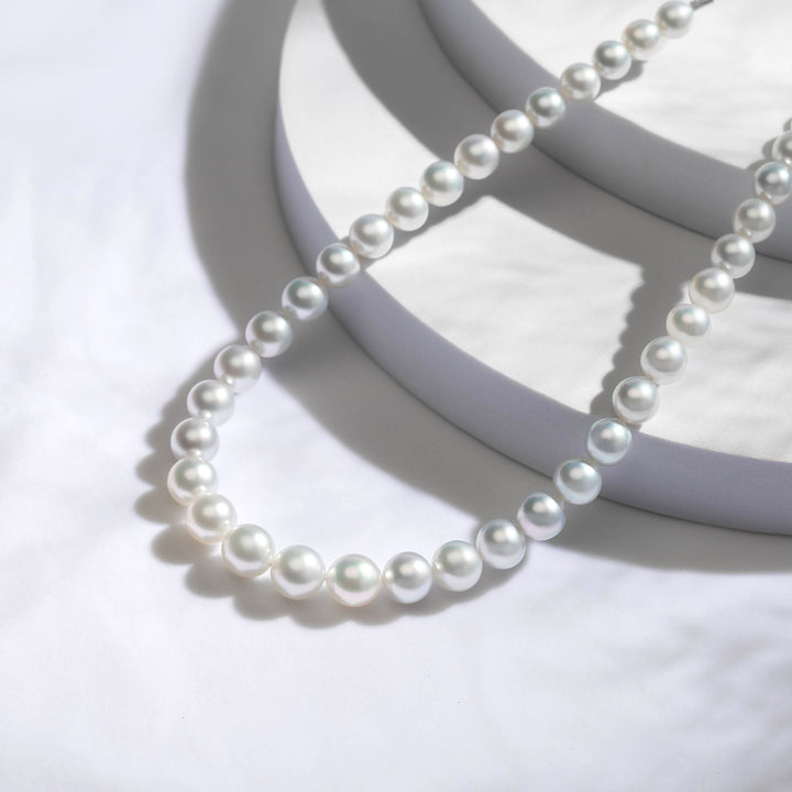 18k Gold 9-12mm South Sea Pearl Necklace KN00086 - PEARLY LUSTRE
