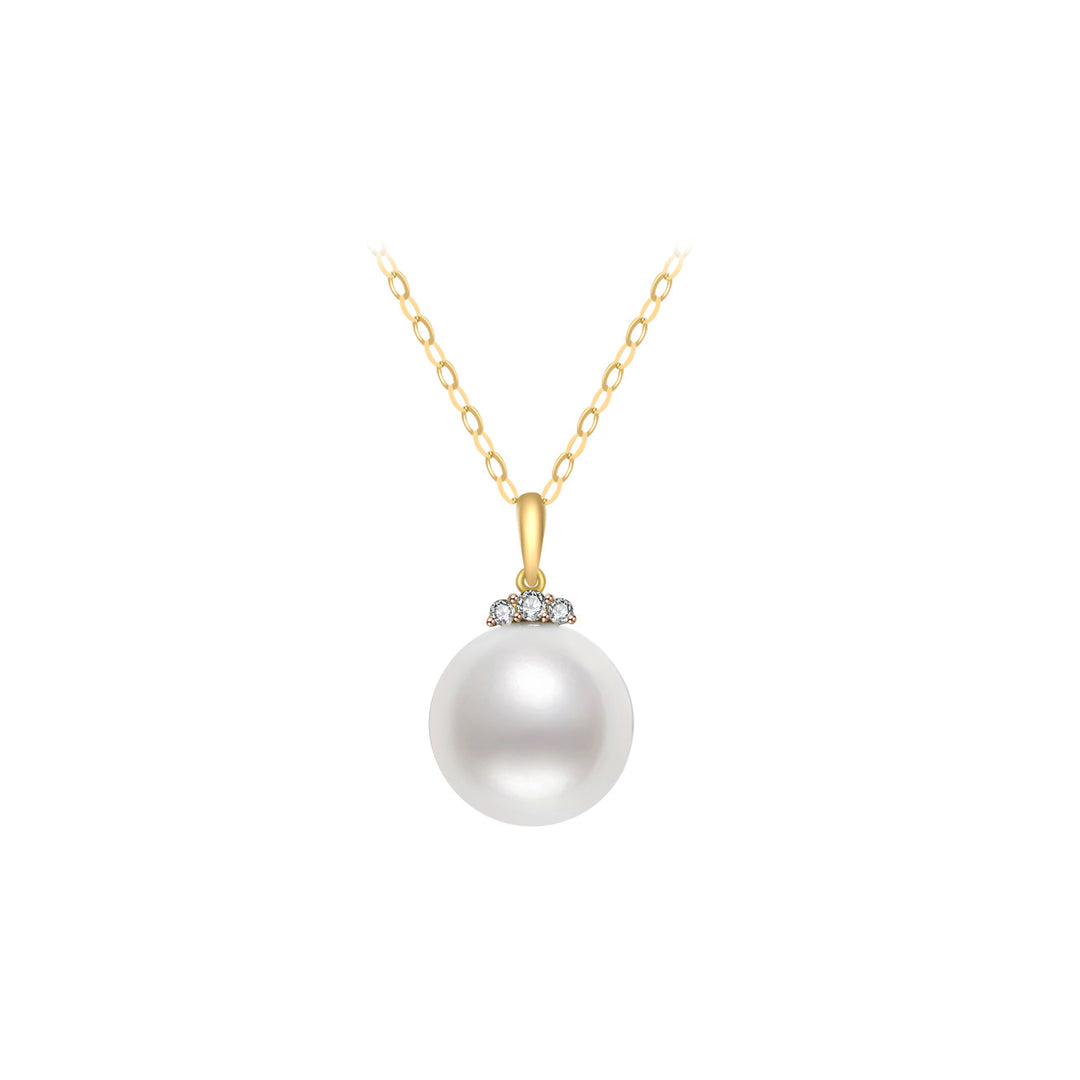 18K Solid Gold Freshwater Pearl Necklace KN00096 - PEARLY LUSTRE