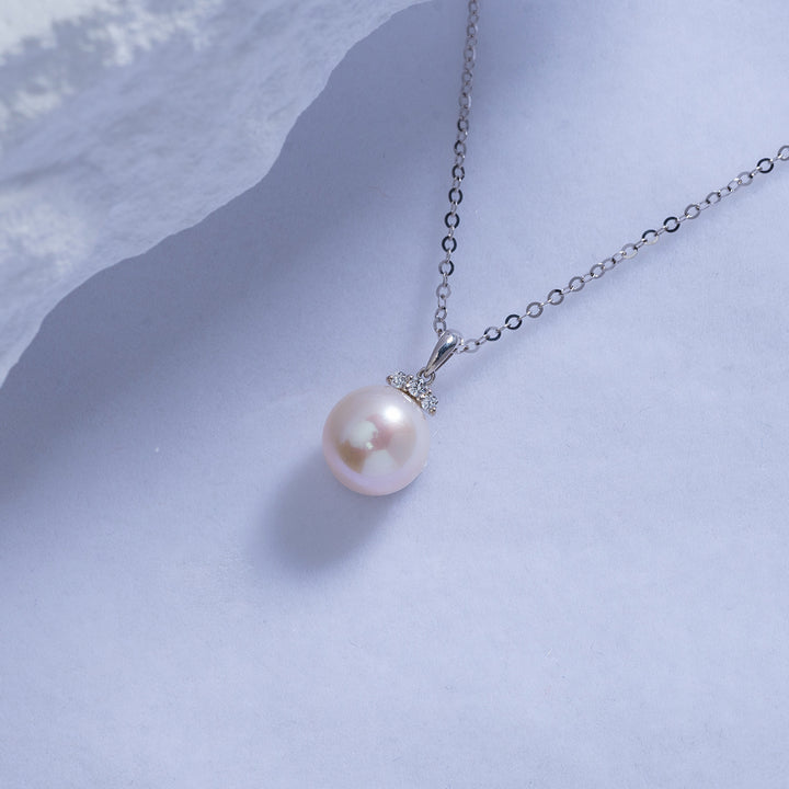 18K Solid Gold Freshwater Pearl Necklace KN00097 - PEARLY LUSTRE