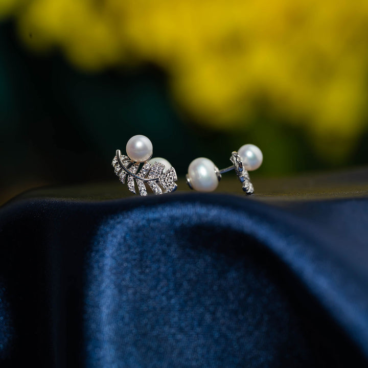 Elegant Freshwater Pearl Earrings WE00270 | GARDENS - PEARLY LUSTRE
