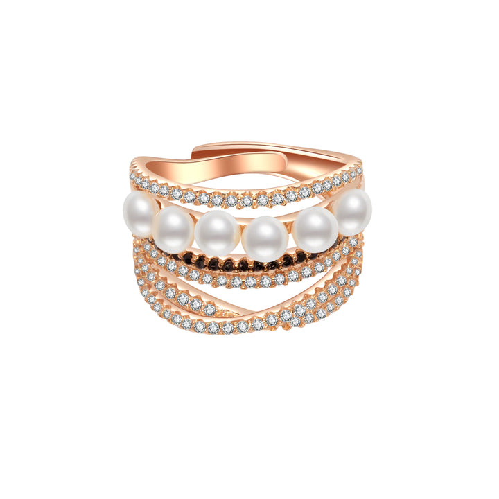 New Yorker Freshwater Pearl Ring WR00100 - PEARLY LUSTRE