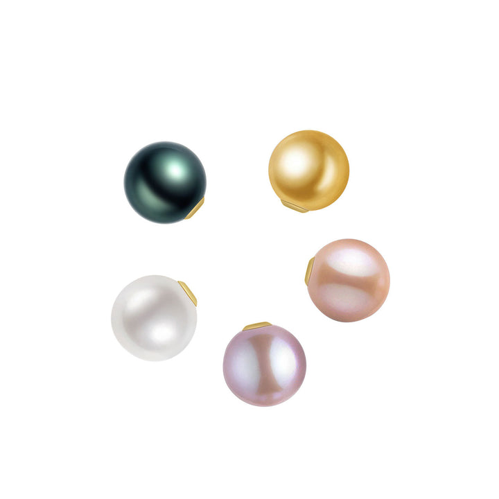 18K Solid Gold Interchangeable Fresh Pearl Ring KR00015 | Possibilities - PEARLY LUSTRE
