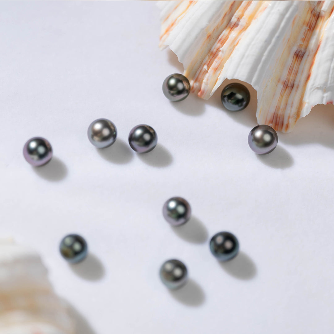 Second Grade Round Tahitian Pearls WA00022 - PEARLY LUSTRE