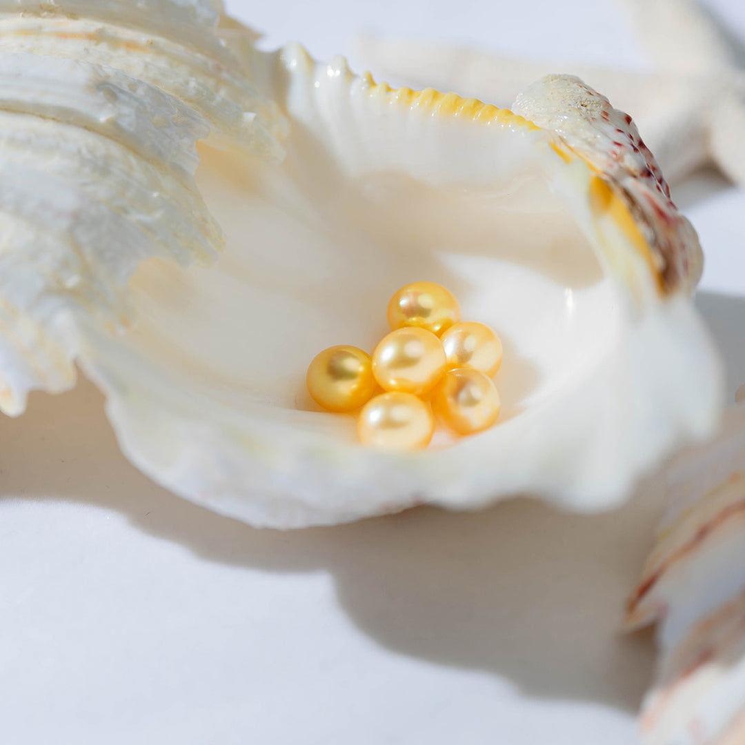 Drop Shape Golden Saltwater Pearl WA00021 - PEARLY LUSTRE