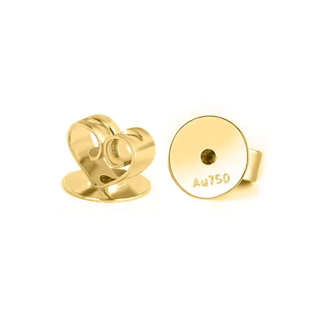 18K Solid Gold Earrings Backstopper KA00004 - PEARLY LUSTRE