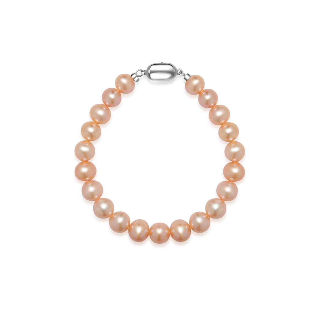 Excellent Lustre Pink Freshwater Pearl Bracelet WB00170 - PEARLY LUSTRE