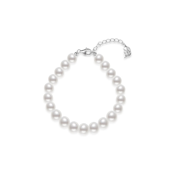Brilliant Lustre White Freshwater Pearl Bracelet WB00169 - PEARLY LUSTRE