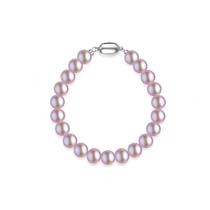Excellent Lustre Purple Freshwater Pearl Bracelet WB00172 - PEARLY LUSTRE
