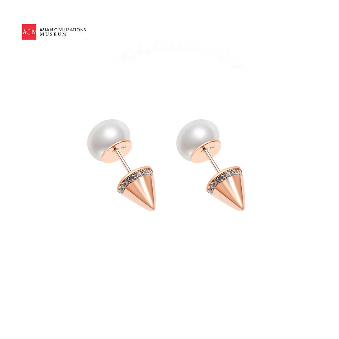 Asian Civilisations Museum Freshwater Pearl Earrings WE00052 | New Yorker Collection - PEARLY LUSTRE