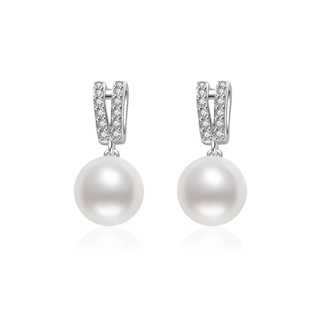 Elegant Freshwater Pearl Earrings WE00061 - PEARLY LUSTRE