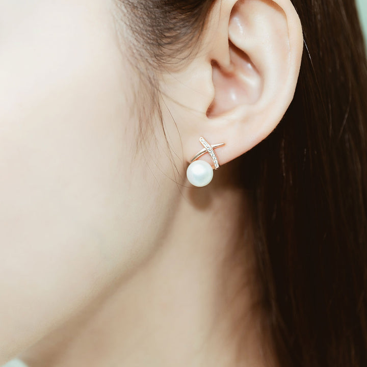 New Yorker Freshwater Pearl Earrings WE00151 - PEARLY LUSTRE