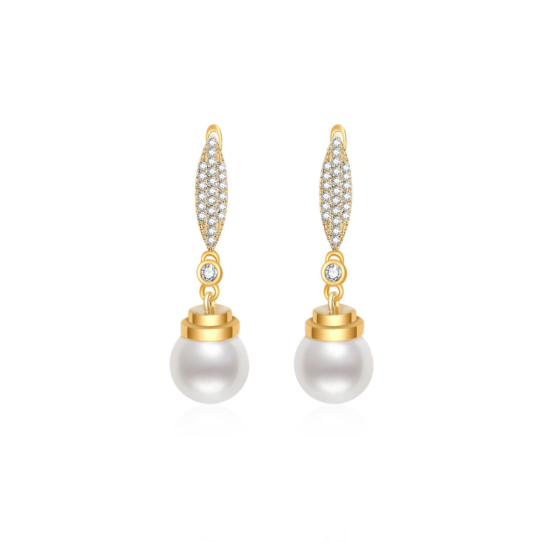 Elegant Freshwater Pearl Earrings WE00194 - PEARLY LUSTRE