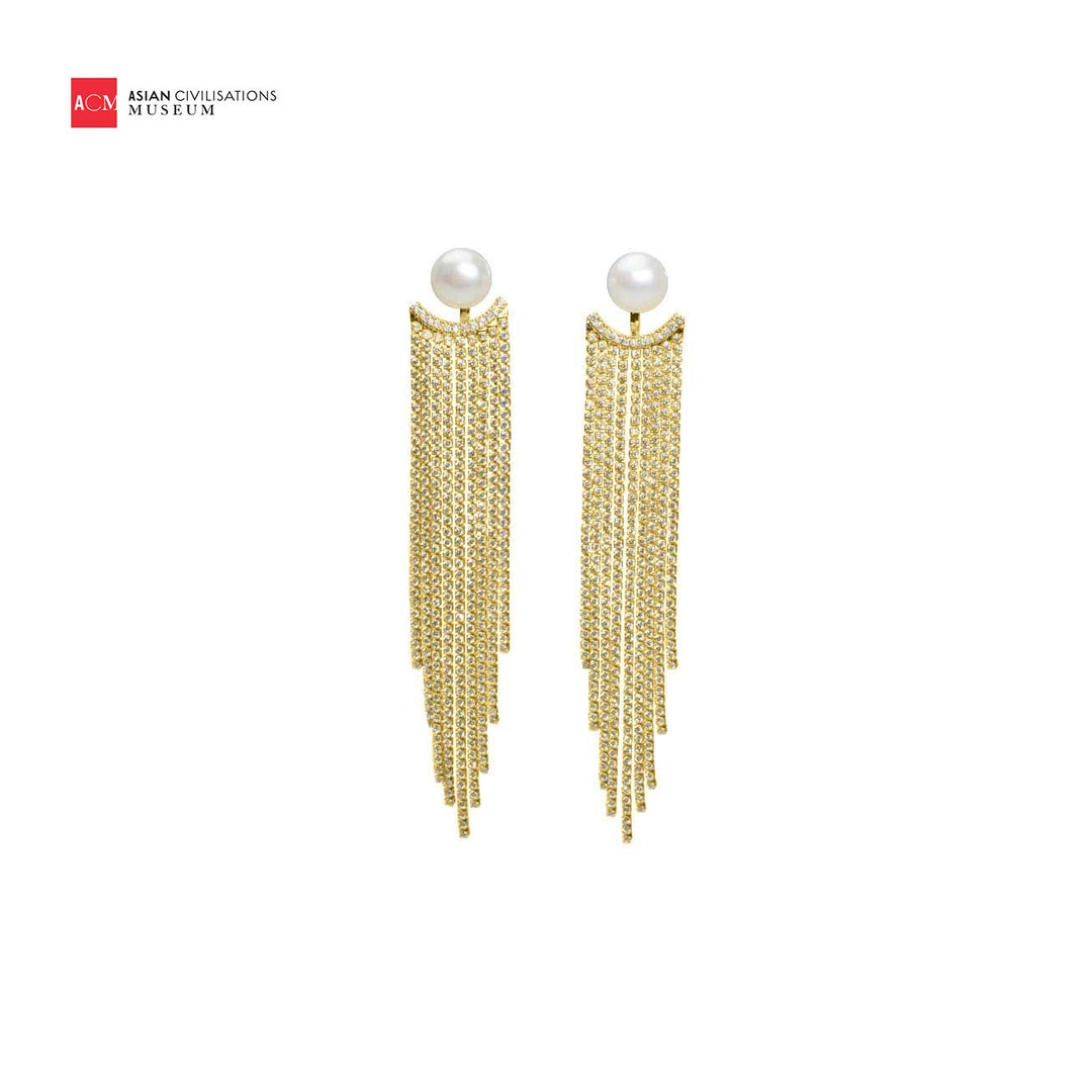 Asian Civilisations Museum Freshwater Pearl Earrings WE00227 | New Yorker Collection - PEARLY LUSTRE