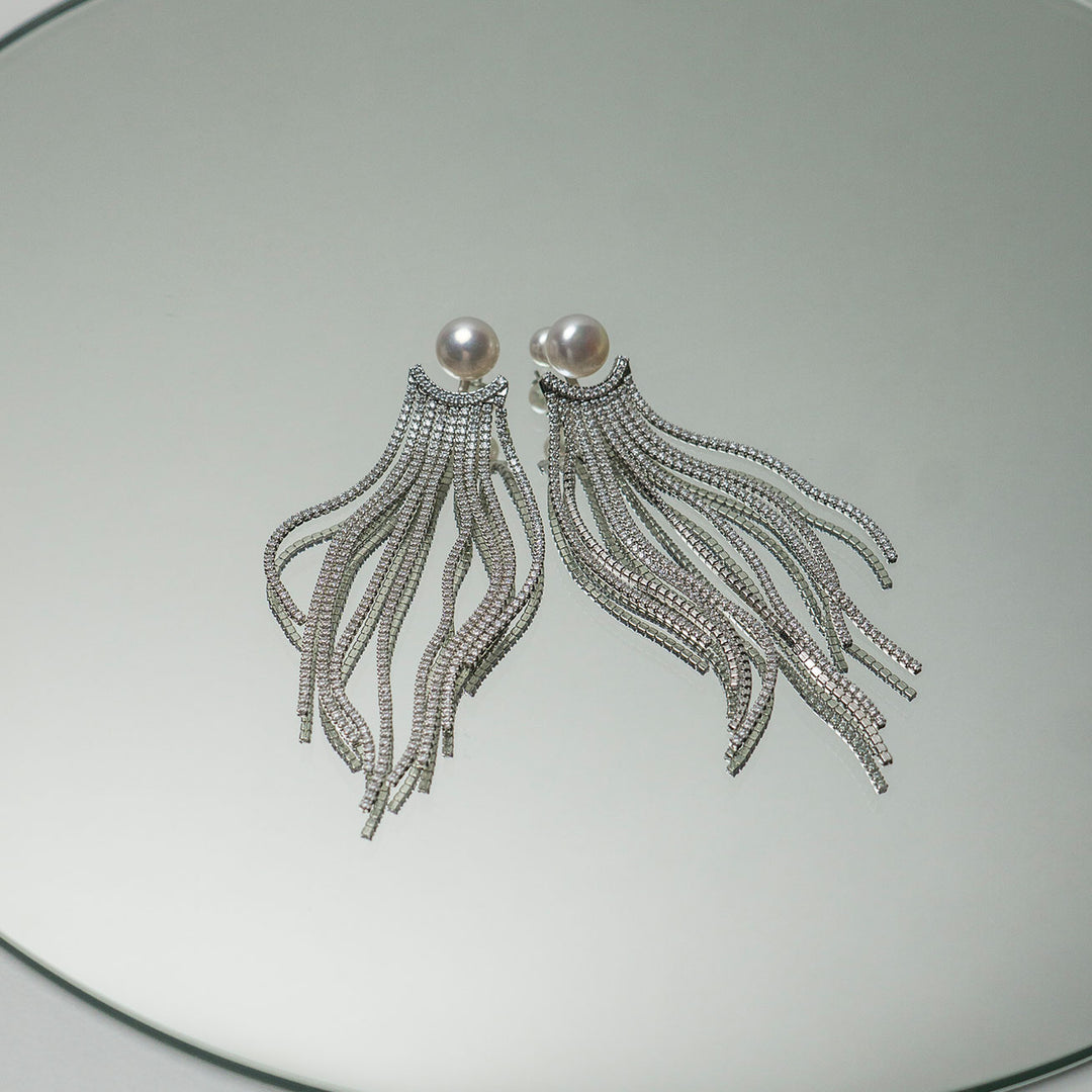 Asian Civilisations Museum Freshwater Pearl Earrings WE00228 | New Yorker Collection - PEARLY LUSTRE