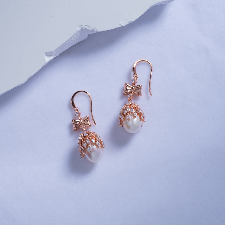 Elegant Freshwater Pearl Earrings WE00235 - PEARLY LUSTRE