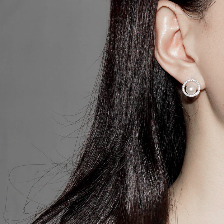 Elegant Freshwater Pearl Earrings WE00237 - PEARLY LUSTRE