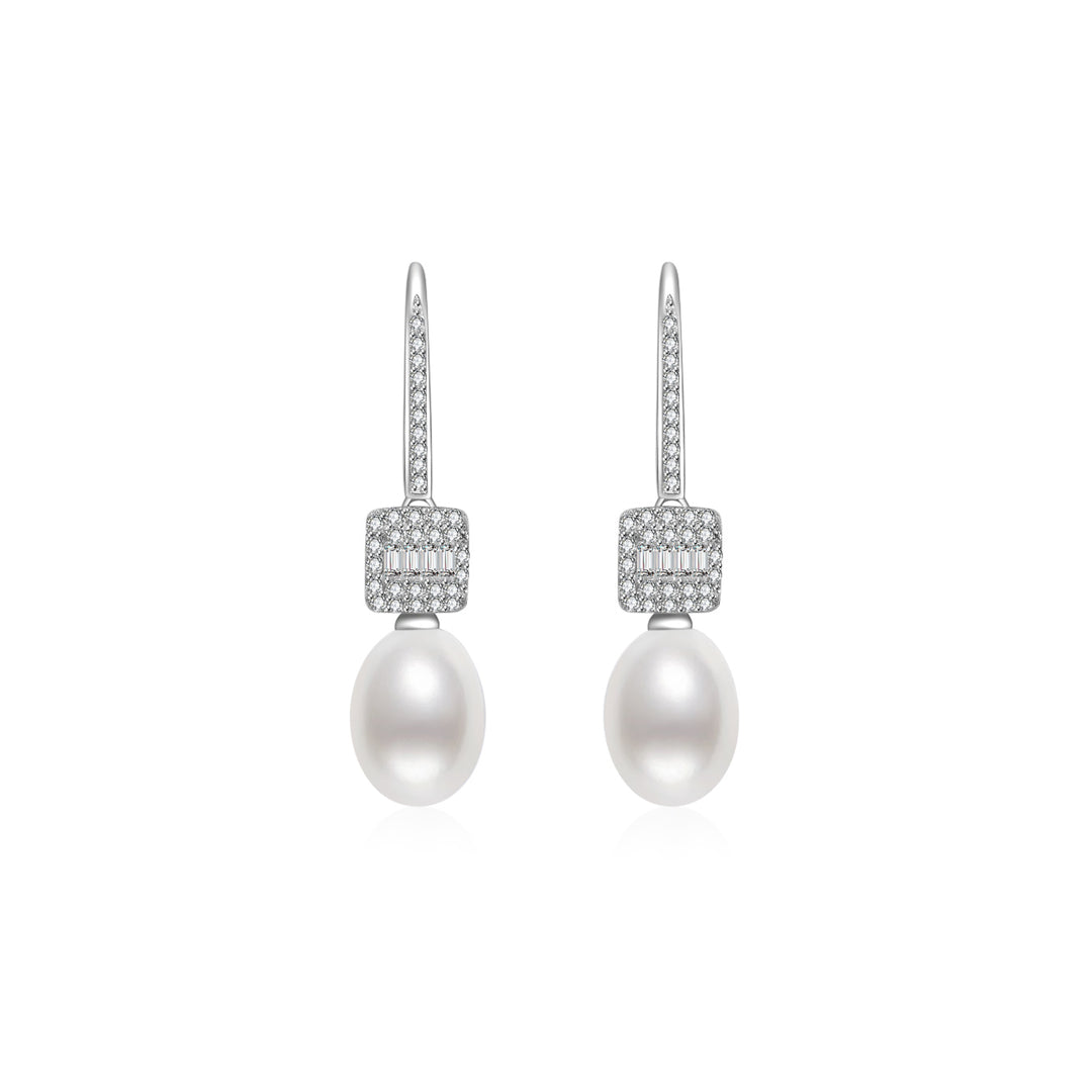 Elegant Freshwater Pearl Earrings WE00266 - PEARLY LUSTRE