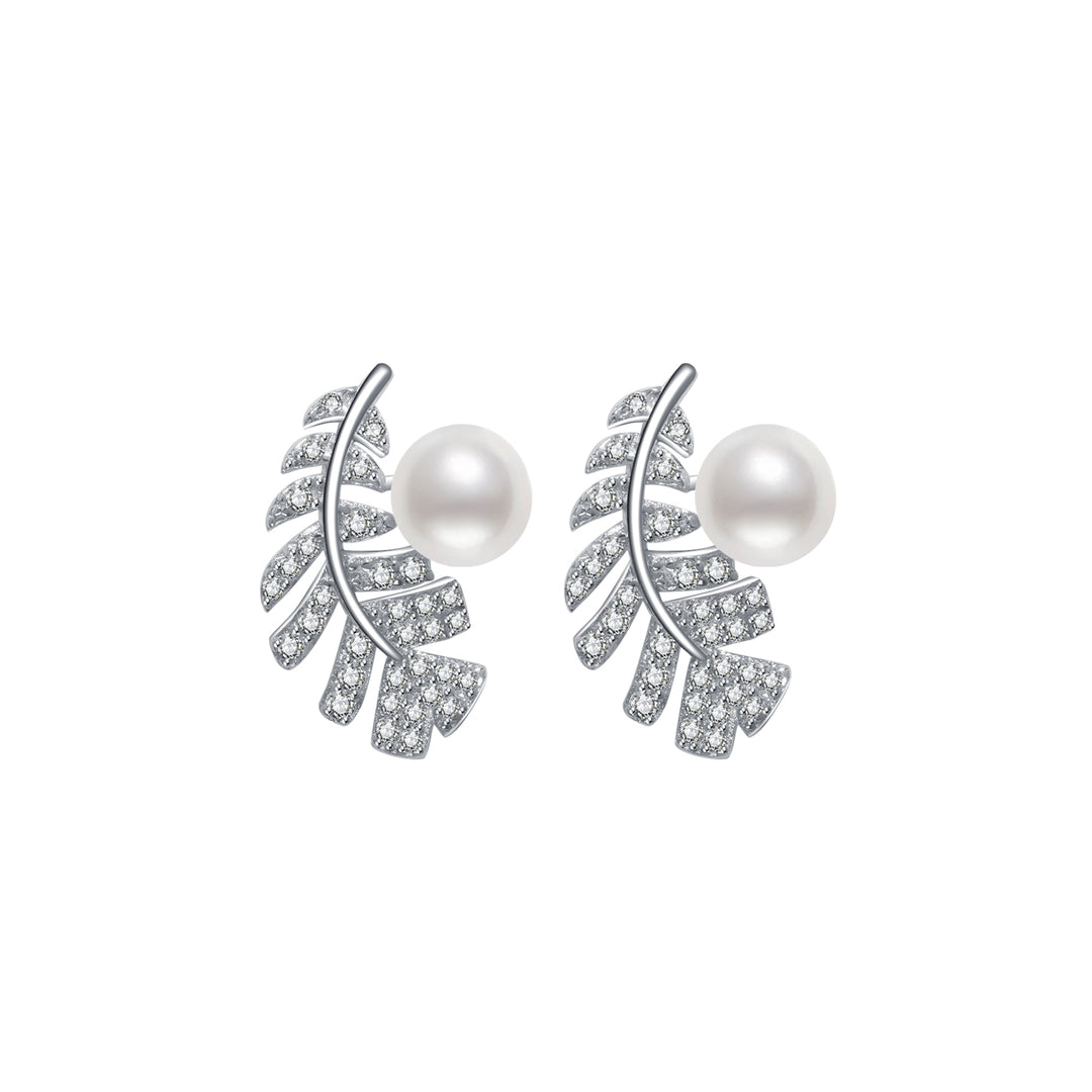 Elegant Freshwater Pearl Earrings WE00270 | GARDENS - PEARLY LUSTRE