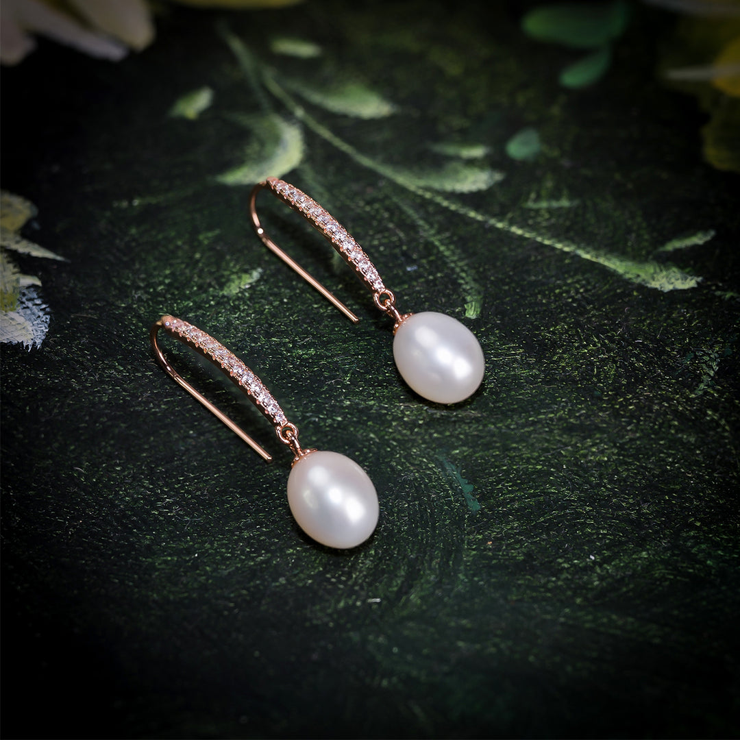 Elegant Freshwater Pearl Earrings WE00276 - PEARLY LUSTRE