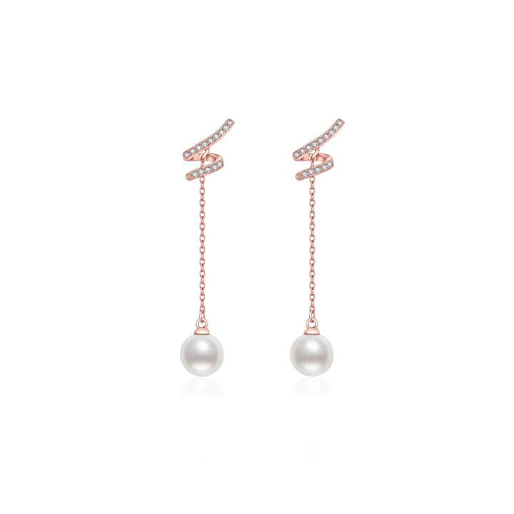 Elegant Freshwater Pearl Earrings WE00287 - PEARLY LUSTRE