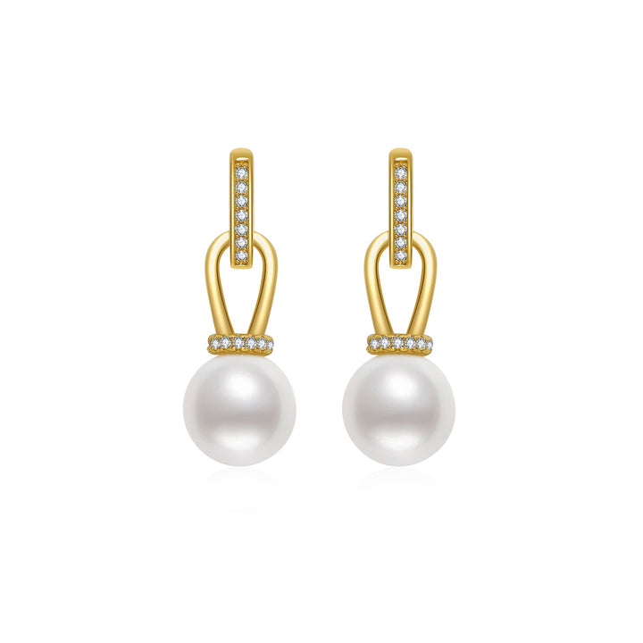 Elegant Freshwater Pearl Earrings WE00290 - PEARLY LUSTRE