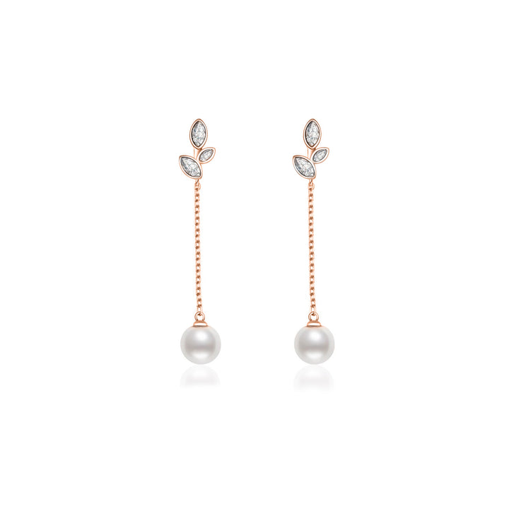 Elegant Freshwater Pearl Earrings WE00299 | GARDENS - PEARLY LUSTRE