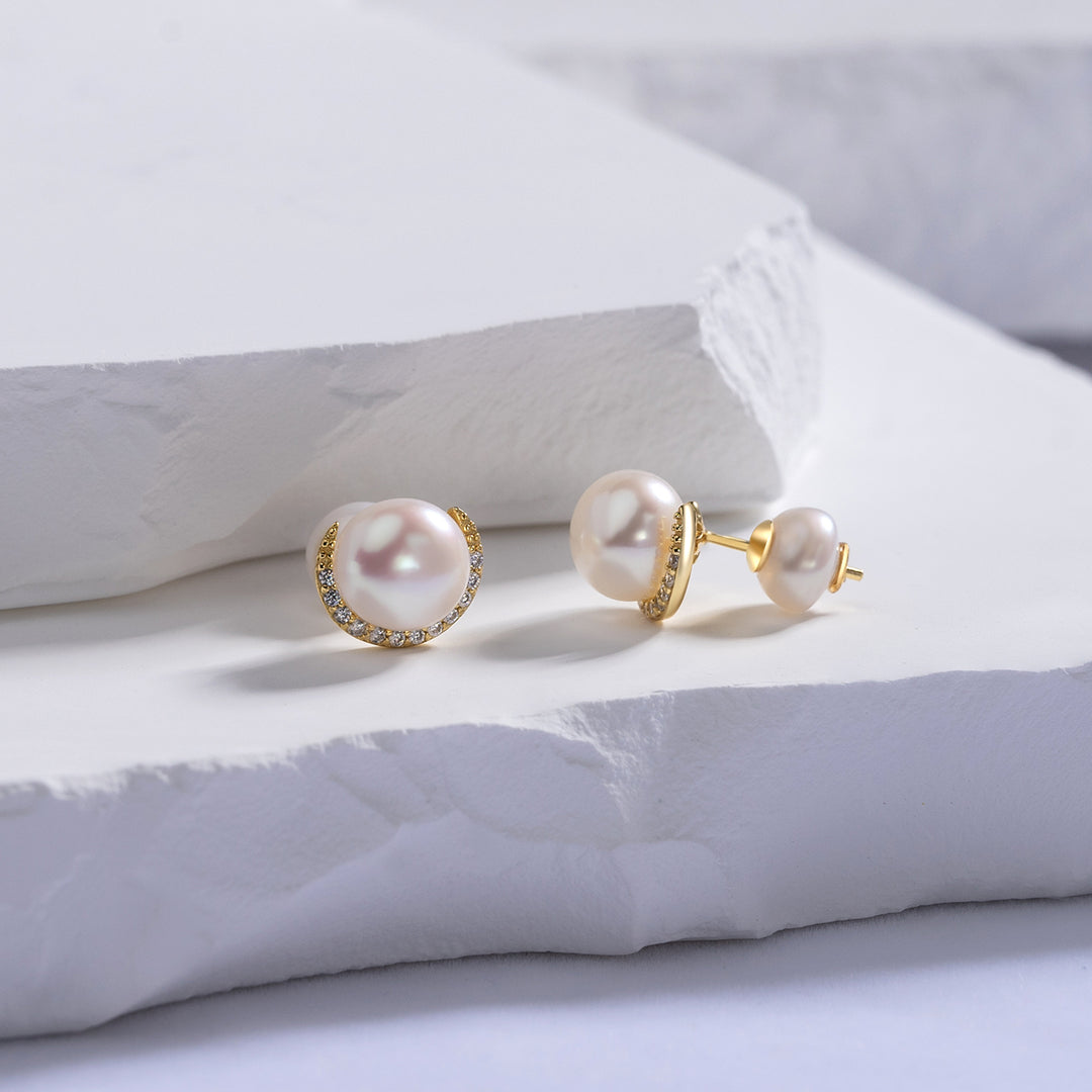 Elegant Freshwater Pearl Earrings WE00319 - PEARLY LUSTRE
