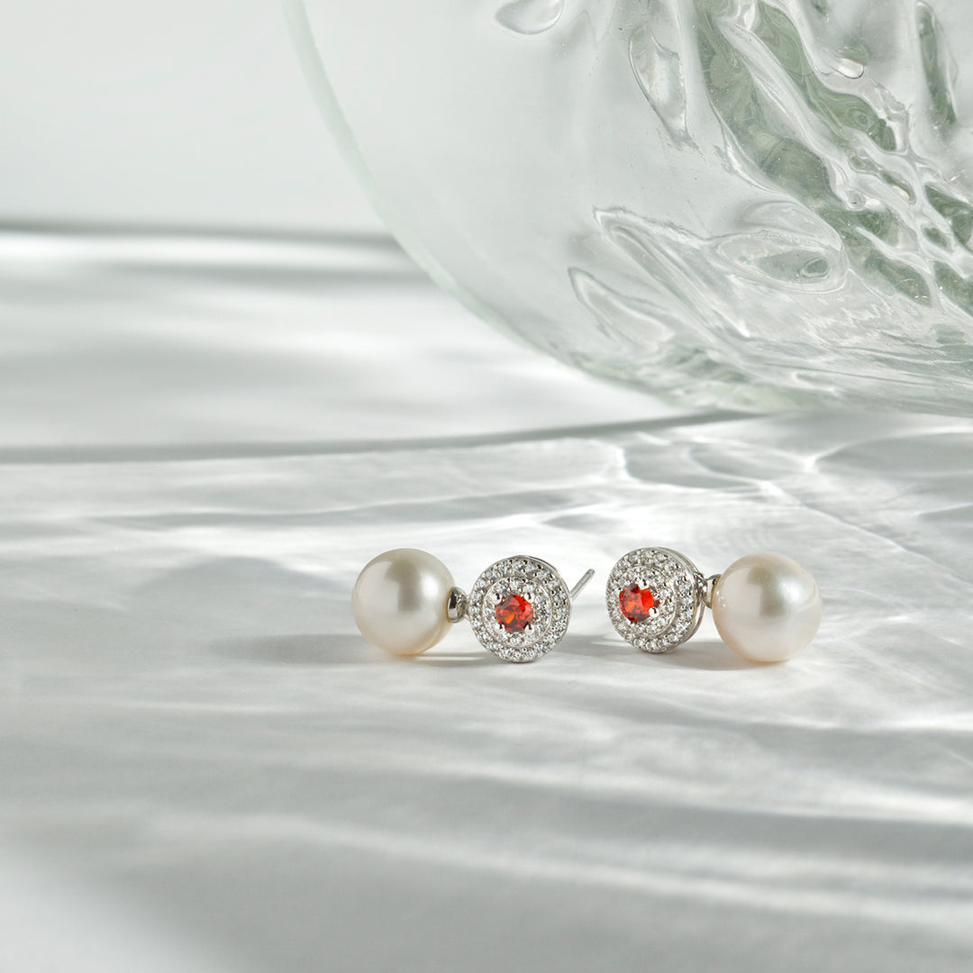 Elegant Freshwater Pearl Earrings WE00349 - PEARLY LUSTRE