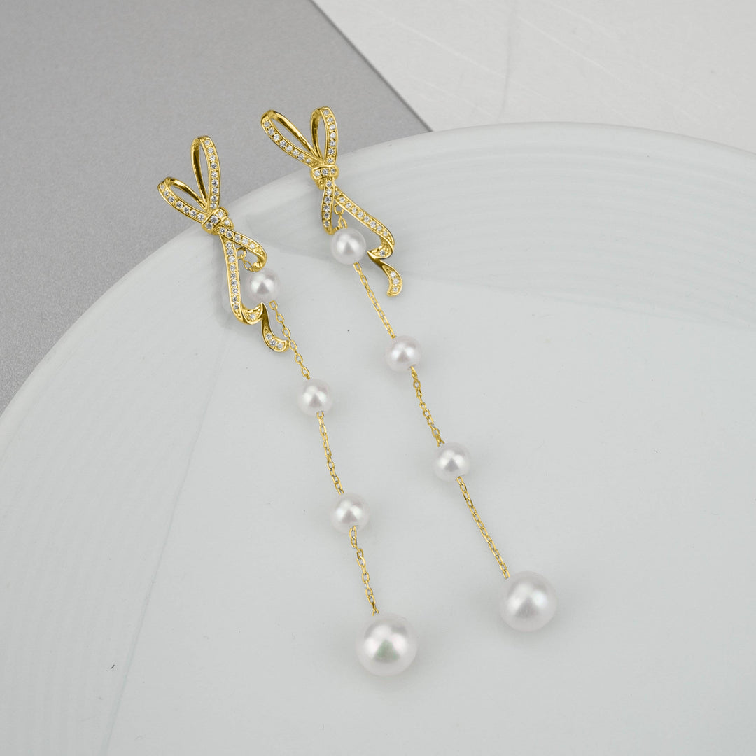 Elegant Freshwater Pearl Earrings WE00360 - PEARLY LUSTRE