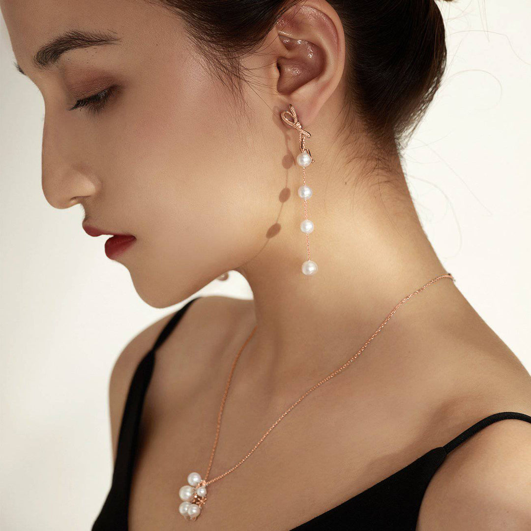 Elegant Freshwater Pearl Earrings WE00361 - PEARLY LUSTRE