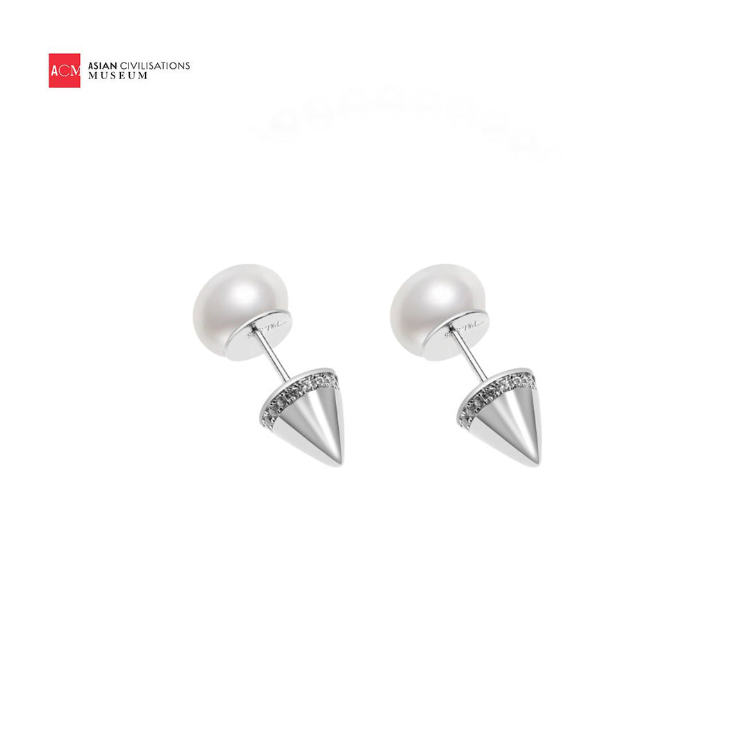Asian Civilisations Museum Freshwater Pearl Earrings WE00366 | New Yorker Collection - PEARLY LUSTRE