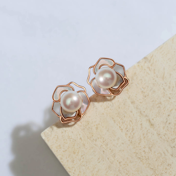 Garden City Freshwater Pearl Earrings WE00372 | Elegant Collection - PEARLY LUSTRE