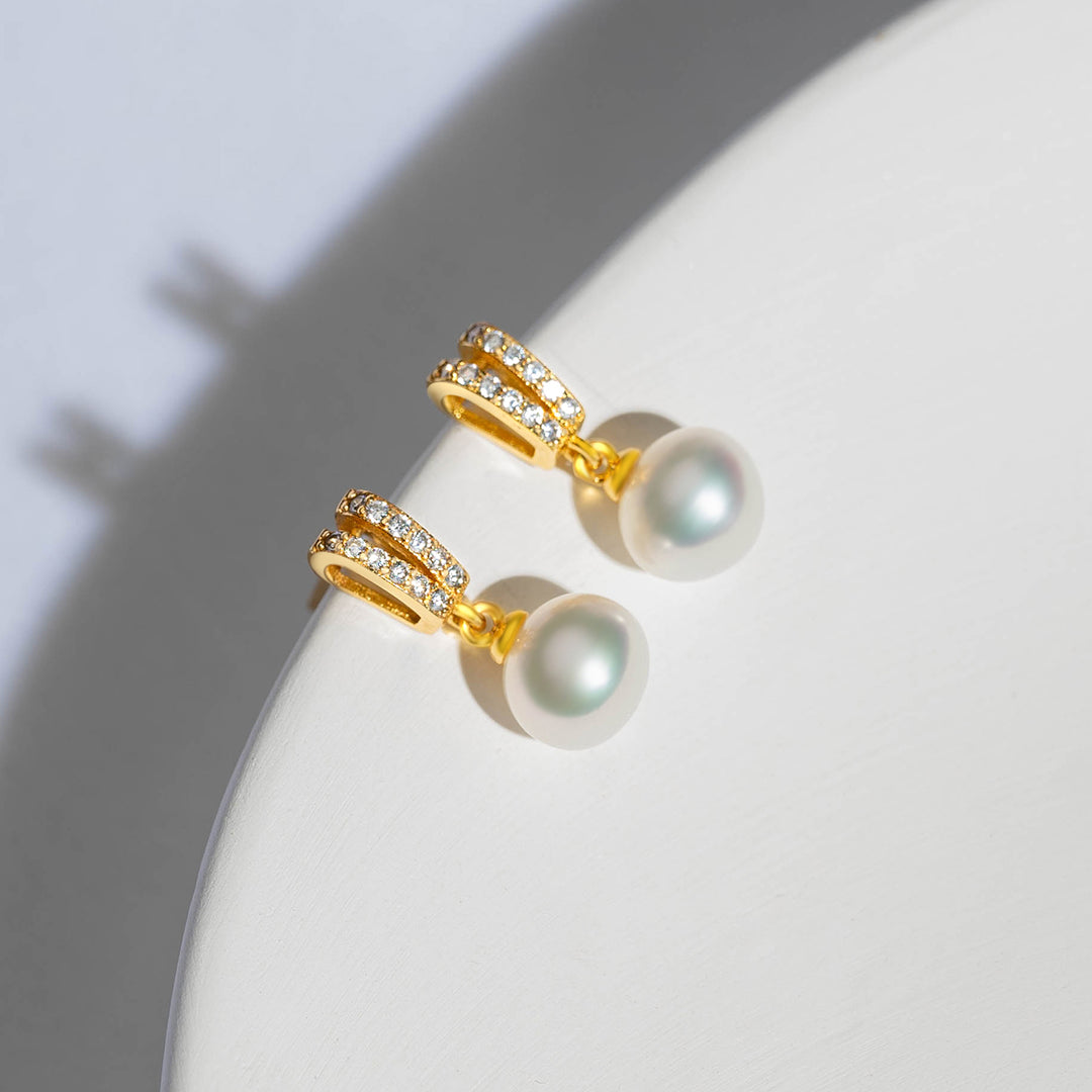 Elegant Freshwater Pearl Earrings WE00383 - PEARLY LUSTRE