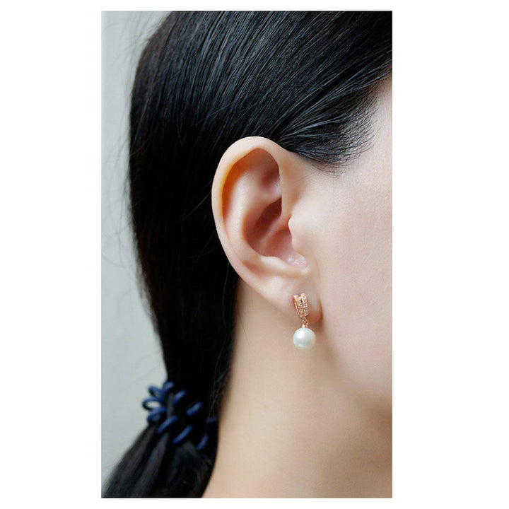 Elegant Freshwater Pearl Earrings WE00384 - PEARLY LUSTRE