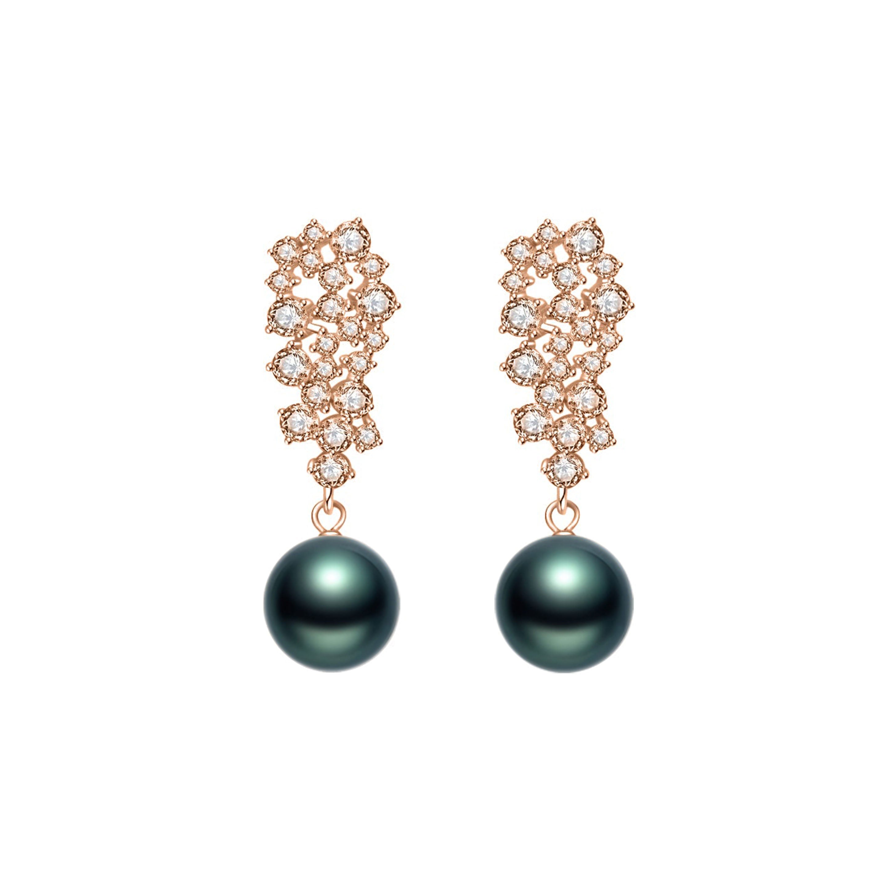 Tahitian pearl hot sale earrings mikimoto