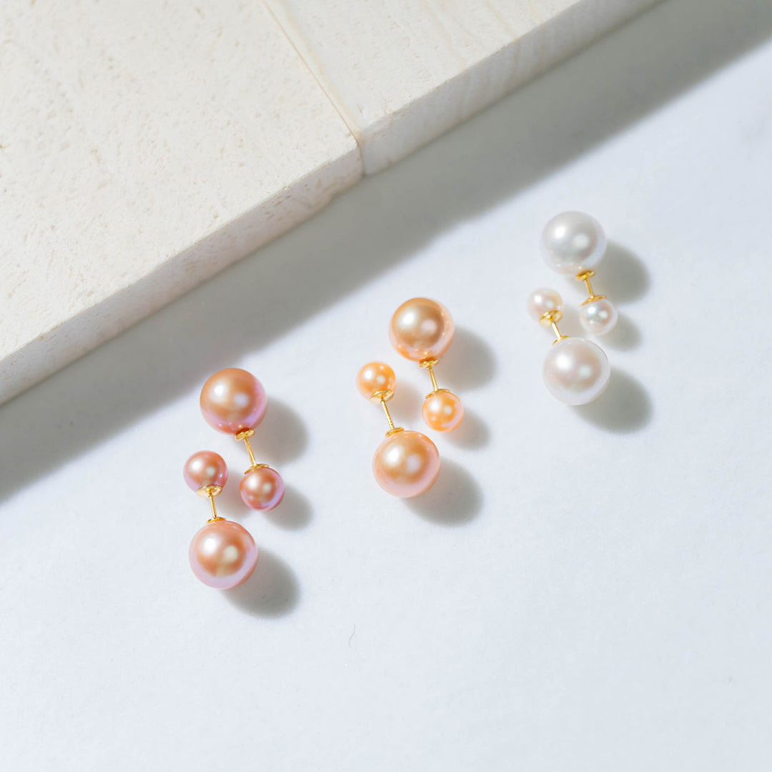 Interchangeable Pink Pearl Earrings WE00420 | Possibilities - PEARLY LUSTRE
