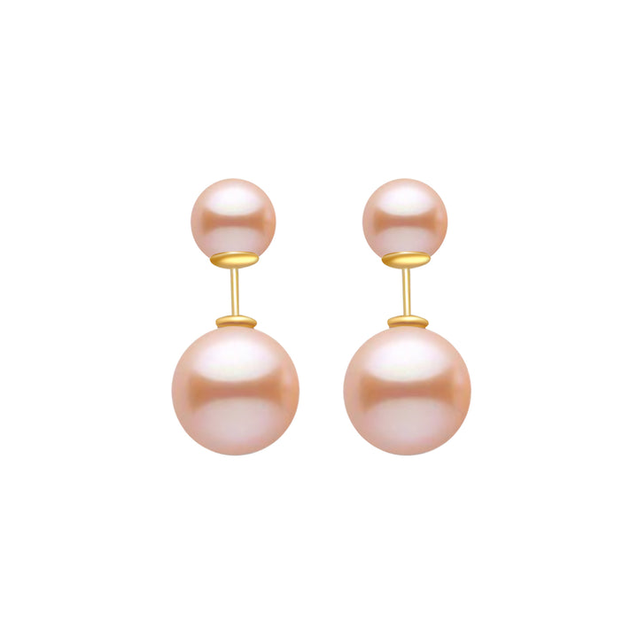 Interchangeable Freshwater Pink Pearl Earrings WE00420 | Possibilities - PEARLY LUSTRE
