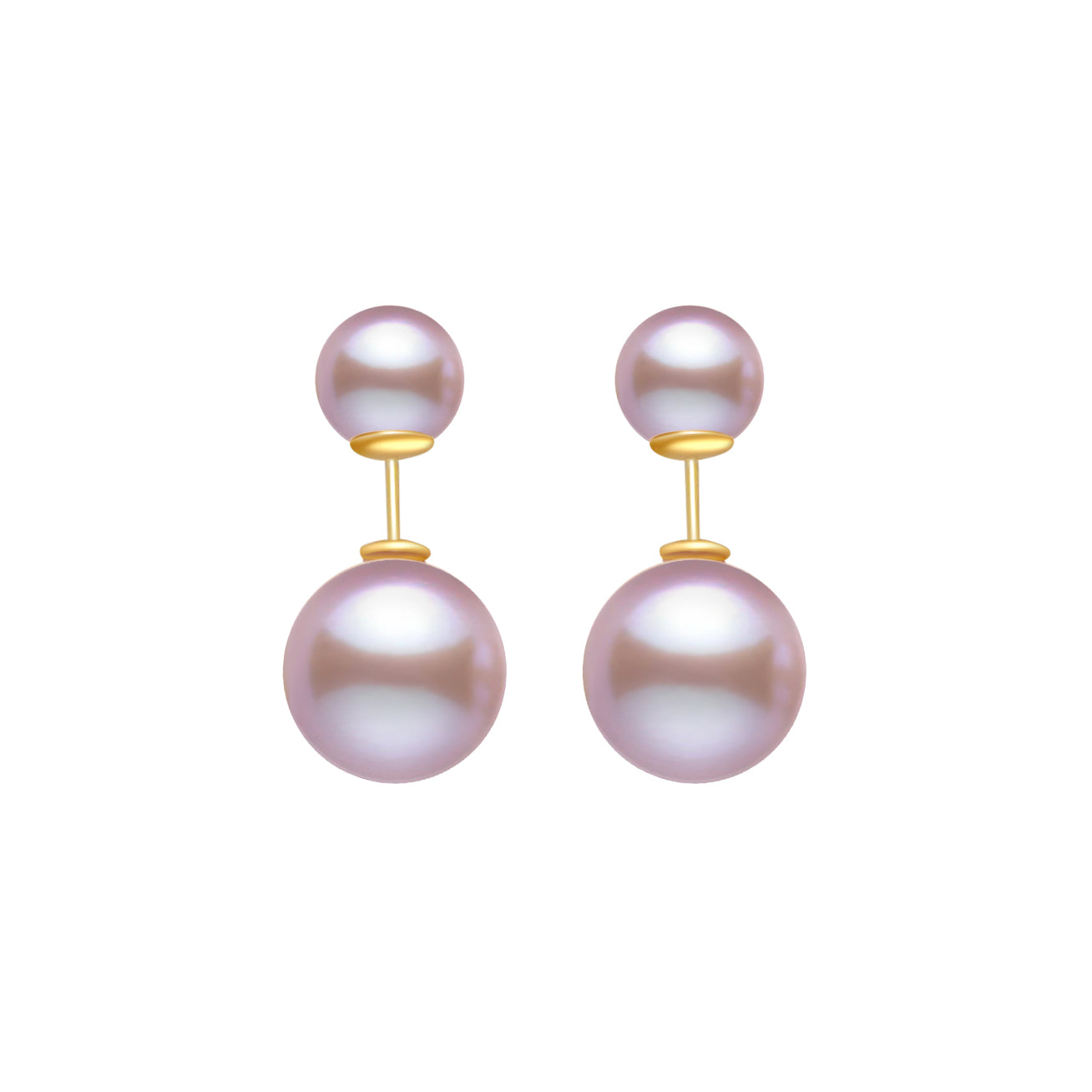 Mauve store pearl earrings